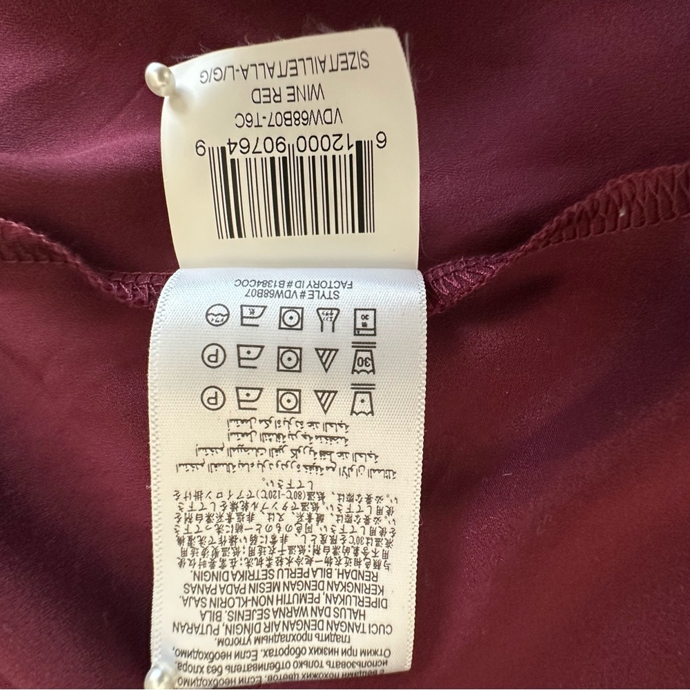 BCBGeneration Women's L Red Wine Sleeveless Mock Neck Mini Relaxed Fit Dress - Picture 16 of 16